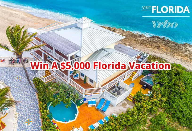 Vrbo Florida Sun Vacation Sweepstakes  - Win A $5,000 Vrbo Stay In Florida