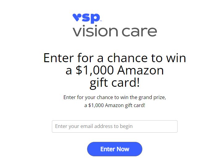 VSP See Happy 2022 Sweepstakes - Win A $1,000 Amazon Gift Card Or VISA Gift Card