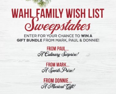Wahl Family Wish List Sweepstakes