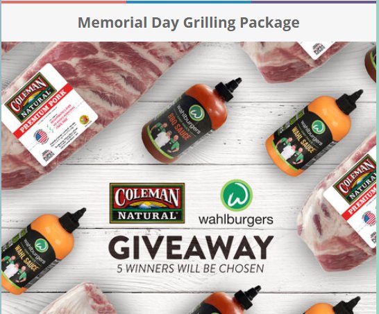 Wahlburgers At Home X Coleman Foods Sweepstakes – Enter For A Chance To Win A $90 Food Prize Pack (15 Winners)