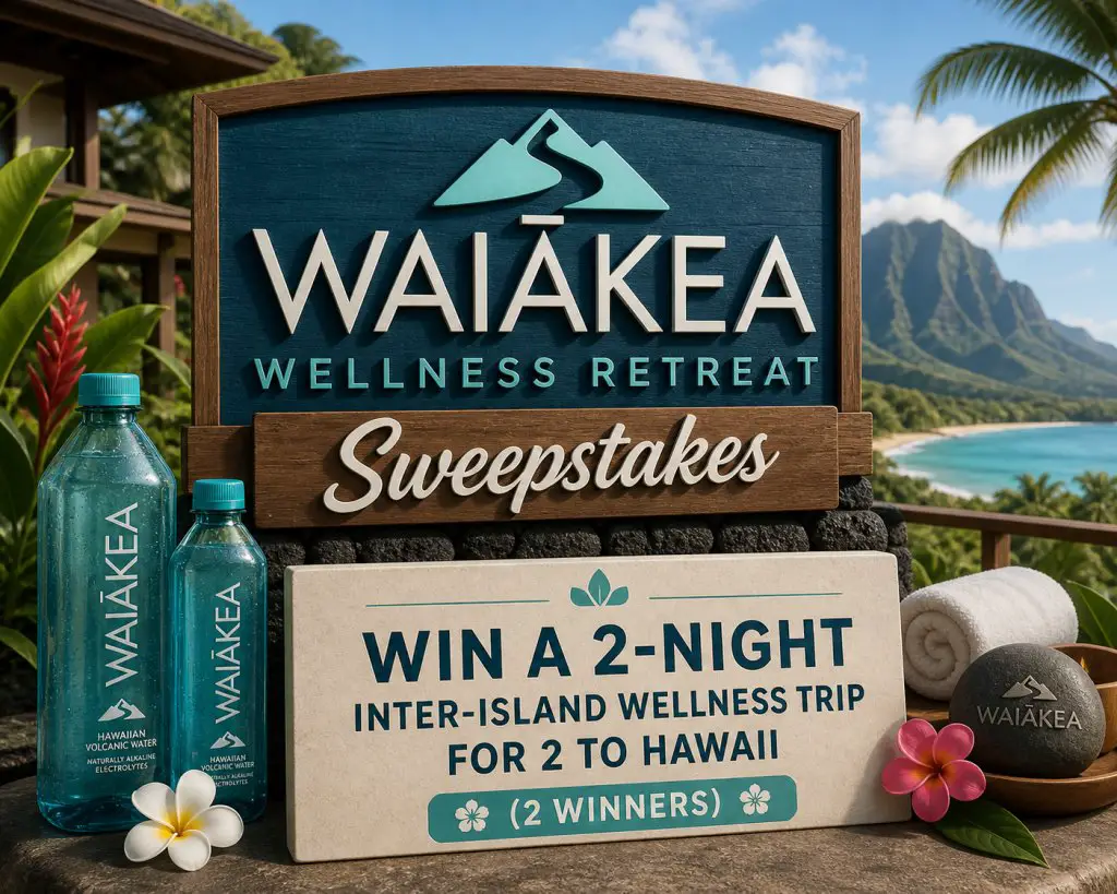 Waiākea Wellness Retreat Sweepstakes – Win A 2-Night Inter-Island Wellness Trip For 2 To Hawaii (2 Winners)