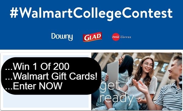 Walmart College Contest - Win 1 Of 200 $100 Walmart Gift Cards