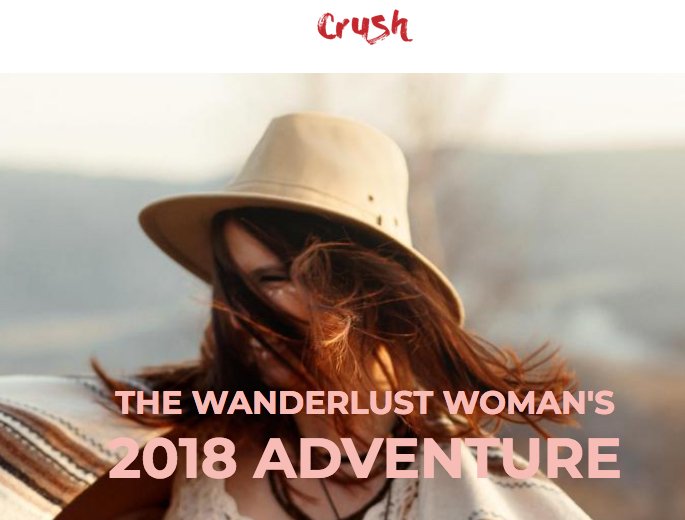 Wanderlust Woman's 2018 Adventure Sweepstakes