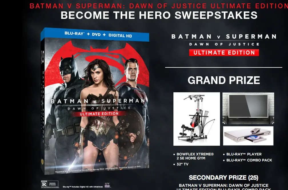 Get Fit in the Warner Bros Become the Hero Sweepstakes!
