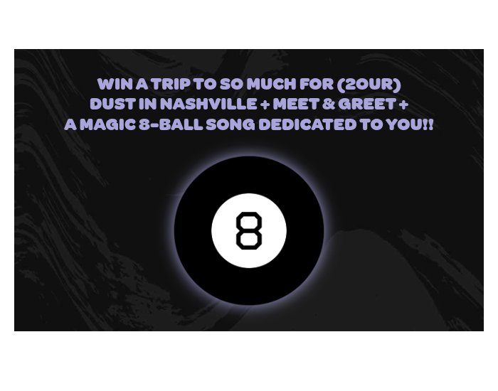 Warner Music Fall Out Boy Magic 8 Ball Fly Away Sweepstakes - Win A Trip For 2 To The Fall Out Boy Concert In Nashville