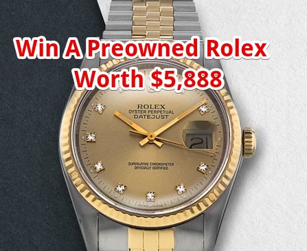 Watchfinder & Co. Watch Contest - Win A Pre-Owned Rolex Datejust Watch Worth $5,888