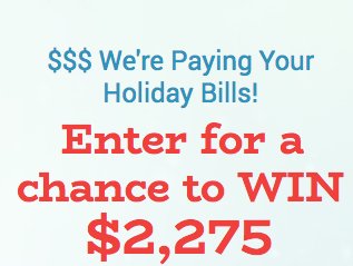 We Are Paying Your Holiday Bills