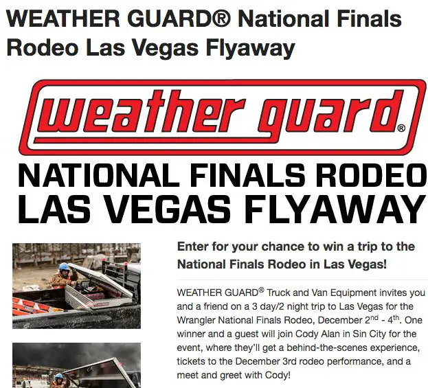 Weather Guard National Finals Rodeo Flyaway!