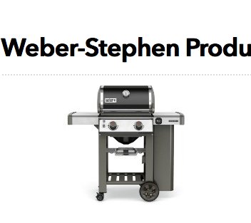 Weber-Stephen Products Giveaway