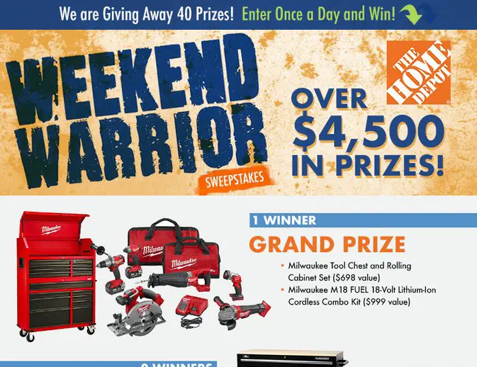 Weekend Warrior Sweepstakes