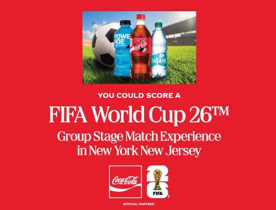 Wegmans Coca-Cola “FIFA World Cup” Sweepstakes - Win 2 Tickets to a World Cup Match
