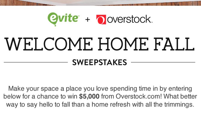 Welcome Home Fall Sweepstakes
