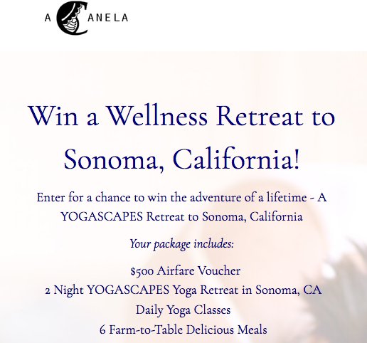 A Wellness Retreat to Sonoma, California Giveaway