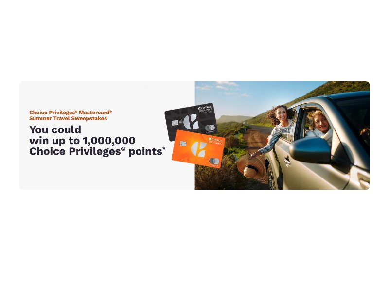 Wells Fargo Choice Privileges Mastercard Summer Travel Sweepstakes - Win Up To 1 Million Choice Privilege Points
