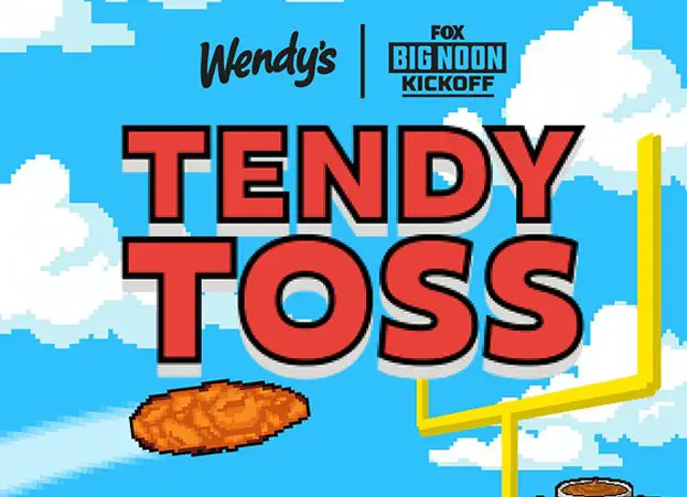 Wendy’s Tendy Toss Instant Win Game - College Football Trip, Reward Points & Free Food Up for Grabs