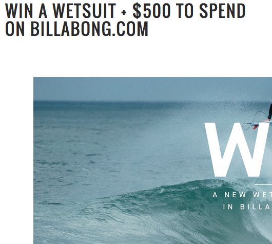 Wetsuit And Gear Spree Sweepstakes