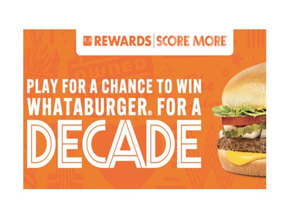Whataburger Score More Promotion Giveaway - Win Free Whataburger For 10 Years & Instant Win Prizes
