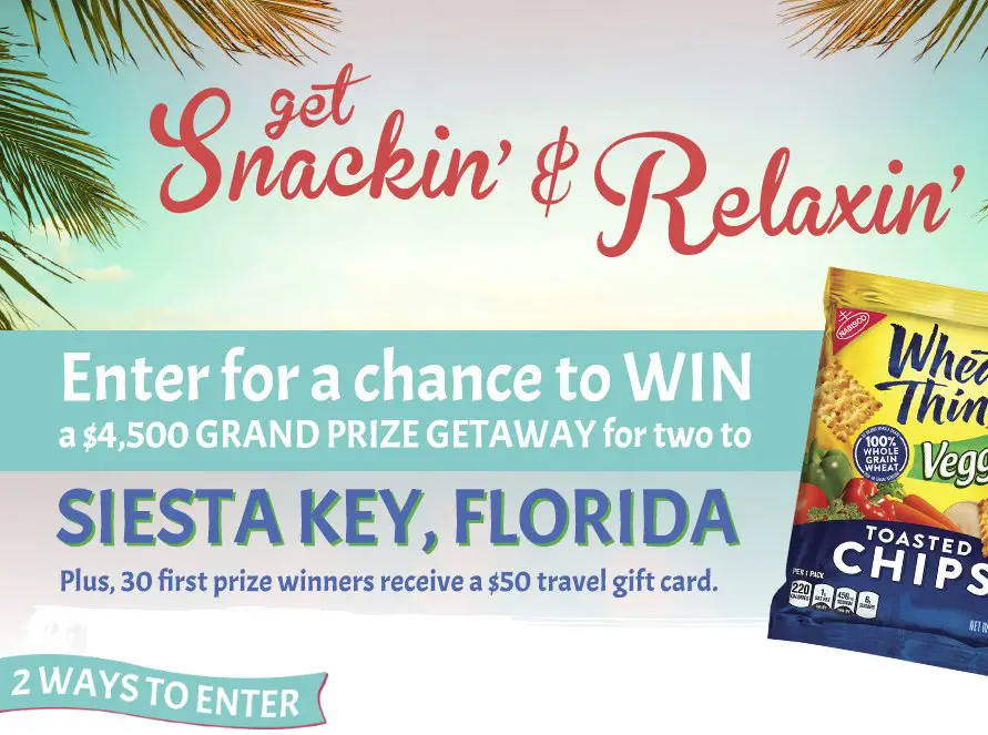 Wheat Thins Get Snackin and Relaxin Sweepstakes