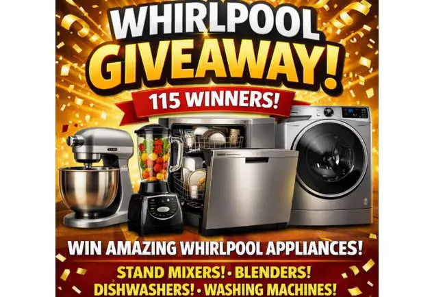Whirlpool 115th Anniversary Sweepstakes - Stand Mixers, Blenders, Dishwashers, and Washing Machines Up for Grabs