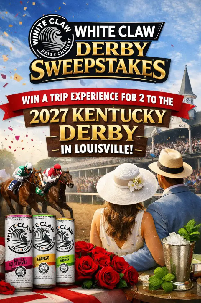 White Claw Derby Sweepstakes - Win A Trip Experience For 2 To The 2027 Kentucky Derby In Louisville