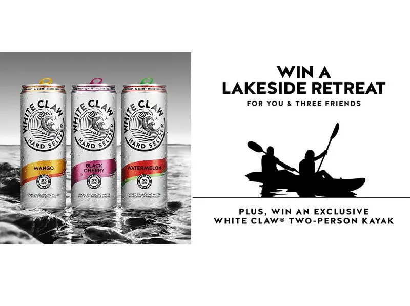 White Claw Hard Seltzer Lakeside Retreat Giveaway - Win a Lakeside Resort Vacation and More