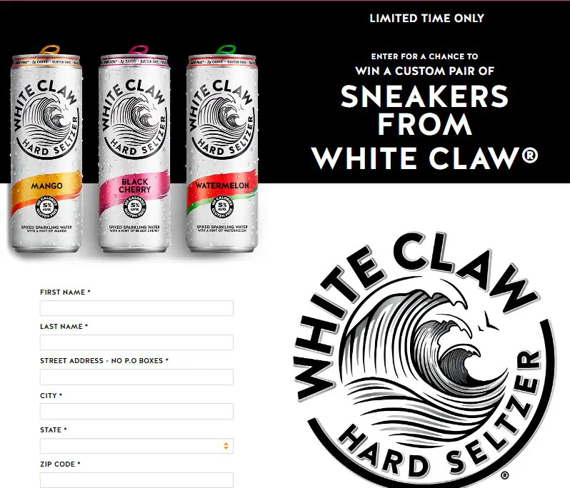 White Claw Hard Seltzer Sneakers Sweepstakes - Win A Pair Of Custom Created White Claw Branded Sneakers