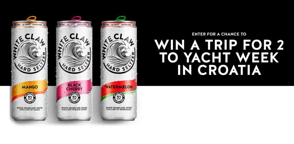White Claw Hard Seltzer Sweepstakes - Win A Week-Long Yacht Vacation In Croatia