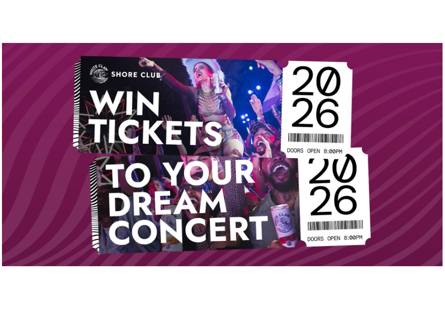 White Claw Wednesday Shore Club Event E-Gift Card February Sweepstakes - Win A $1,000 Ticketmaster Gift Card (2 Winners)