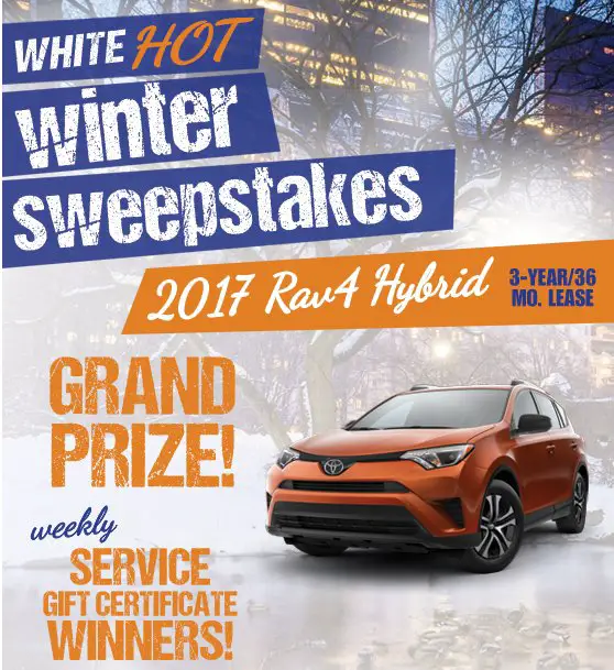 White HOT Winter Sweepstakes (New Car!)