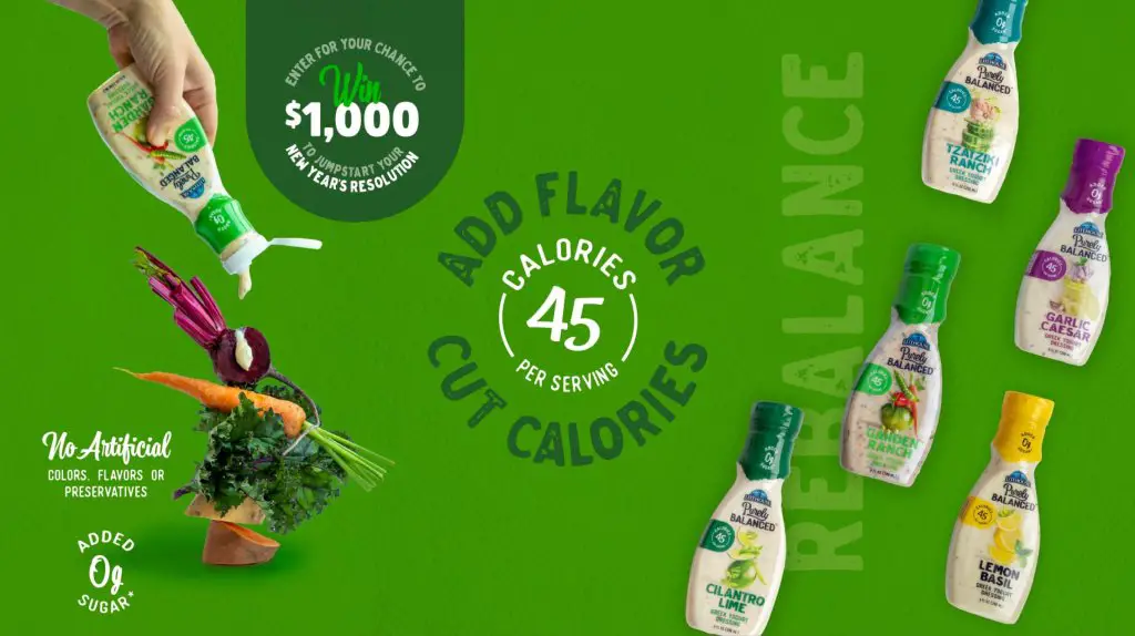 Win $1,000 And 5 Greek Yogurt Dressings In The Lifehouse Purely Balanced Diet Month Sweepstakes