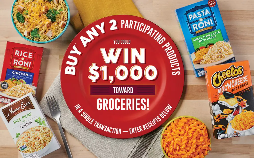 Win $1,000 Pre-Paid Debit Card For Groceries (42 Winners) Golden Grain Company PM Mealtime Deal Sweepstakes