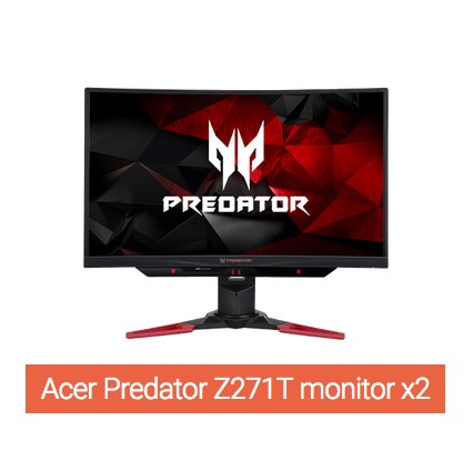 Win 1 of 2 Acer Predator Gaming Monitors