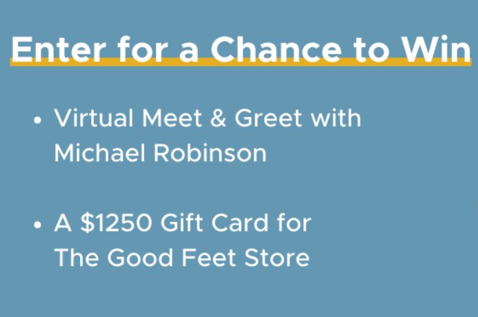 Win $1,250 Good Feet Store Gift Card And A Michael Robinson Meet & Greet