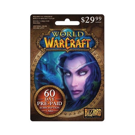 WIn 1 Month Of World Of Warcraft Game Time Gift Card
