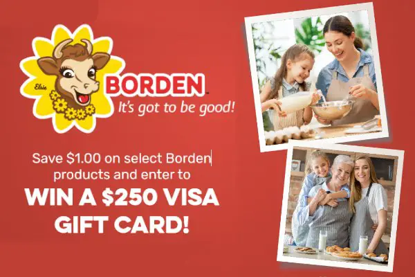 Win 1 Of 10 $250 VISA Gift Cards In The Borden's Making Memories Sweepstakes