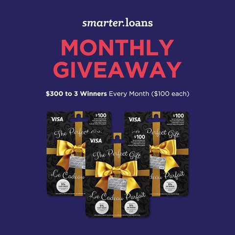 Win 1 of 3 $100 VISA Gift Cards