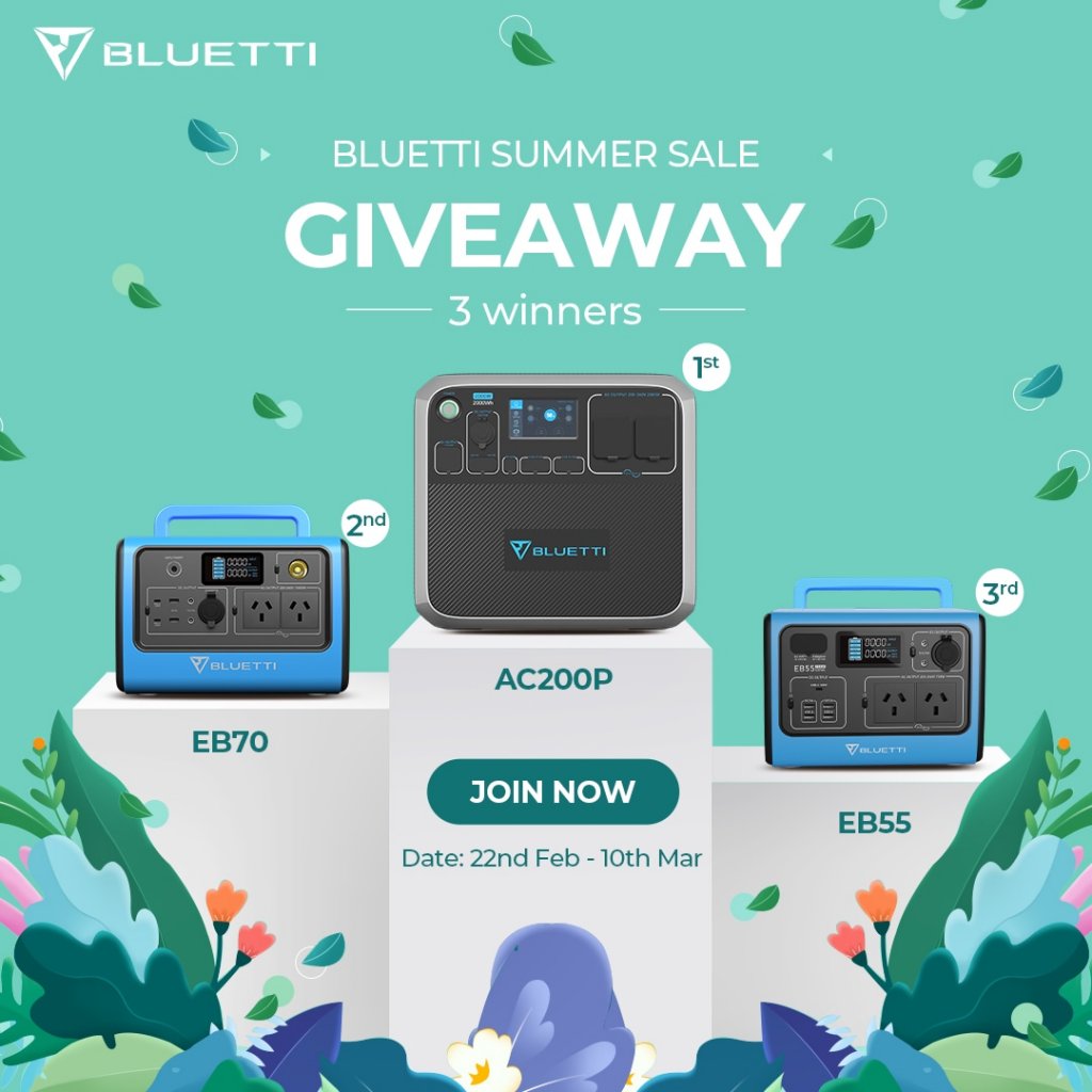 Win 1 of 3 Power Stations in the Bluetti Summer Sale Giveaway