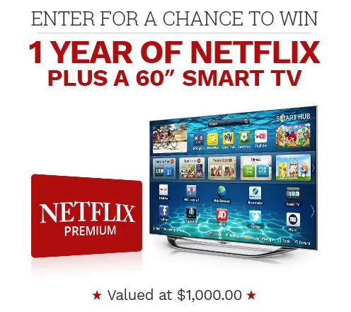 Win 1 Year of Netflix + a 60" Smart TV!