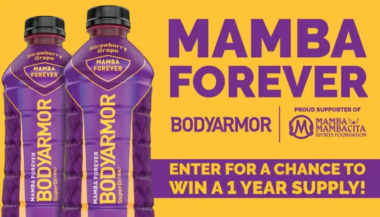 Win 1 Year Supply Of BODYARMOR Mamba Forever Super Drink