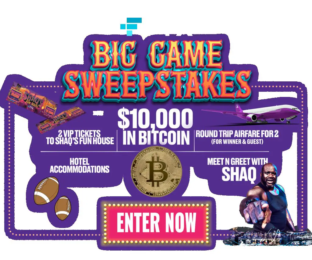 Win $10,000 In Bitcoin, A Trip To Los Angeles And More In The Shaq’s Fun House FTX Ultimate Sweepstakes