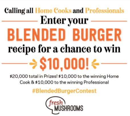 Win $10,000 In The Food Network Blended Burger Recipe Contest
