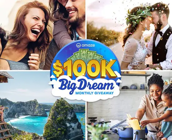 Win $100,000 Cash To Fund Your Dreams In The Omaze 100k Big Dream Monthly Giveaway