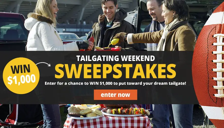 Win $1000 Cash for Football Tailgaiting!