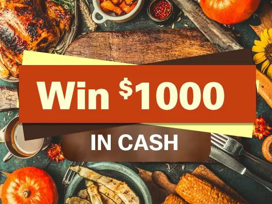 Win $1000 in Thankful Cash!