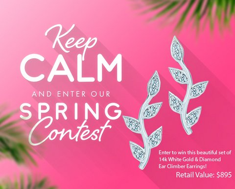 Win a 14k White Gold & Diamond Ear Climber