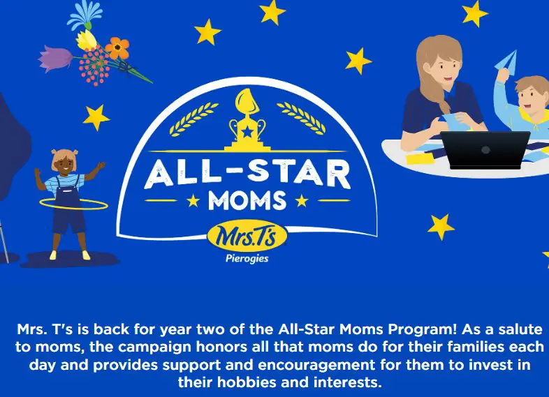Win $15,000 For That Special Mom In The Mrs. T's Pierogies All Star Moms Sweepstakes