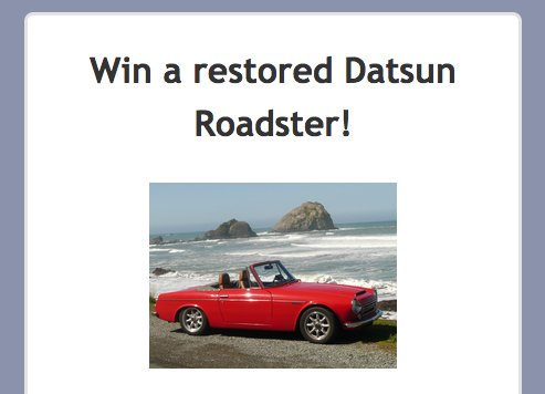 Win a 1966 Datsun Roadster!