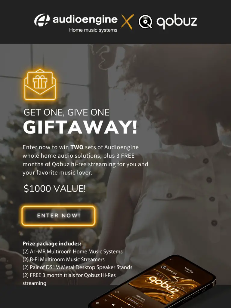 Win 2 Audioengine Music Systems + 3 Months Qobus Hi-Res Streaming Service