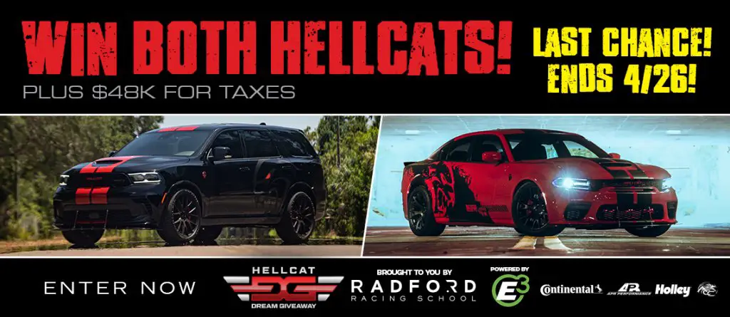 Win 2 Dodge Hellcats In The 2022 Hellcat Dream Giveaway