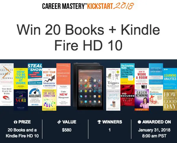 Win 20 Books + Kindle Fire HD 10